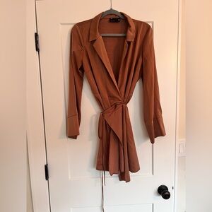 Mini wrap blazer dress